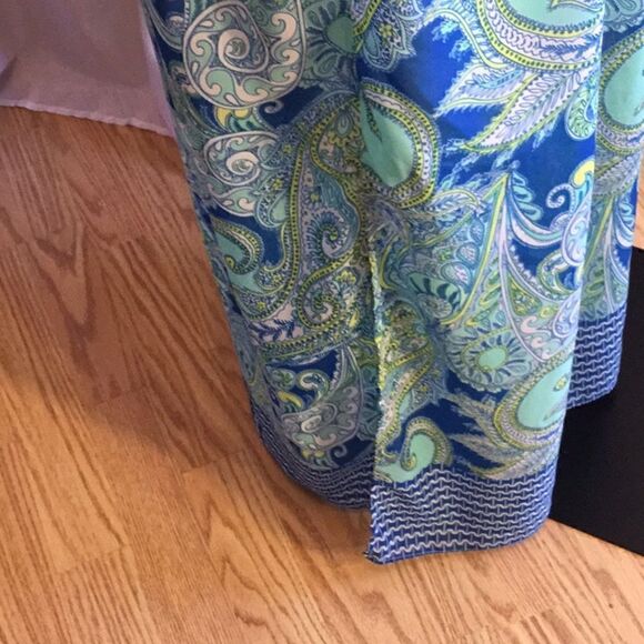 NWOT sleeveless dress in size 6 in paisley design by SANDRA DARREN - Picture 7 of 14